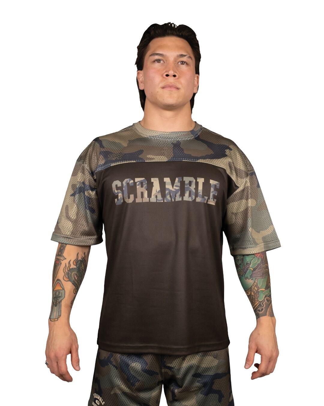 特典付き予約注文!SCRAMBLE DORAI トレーニングTシャツ WOODLAND