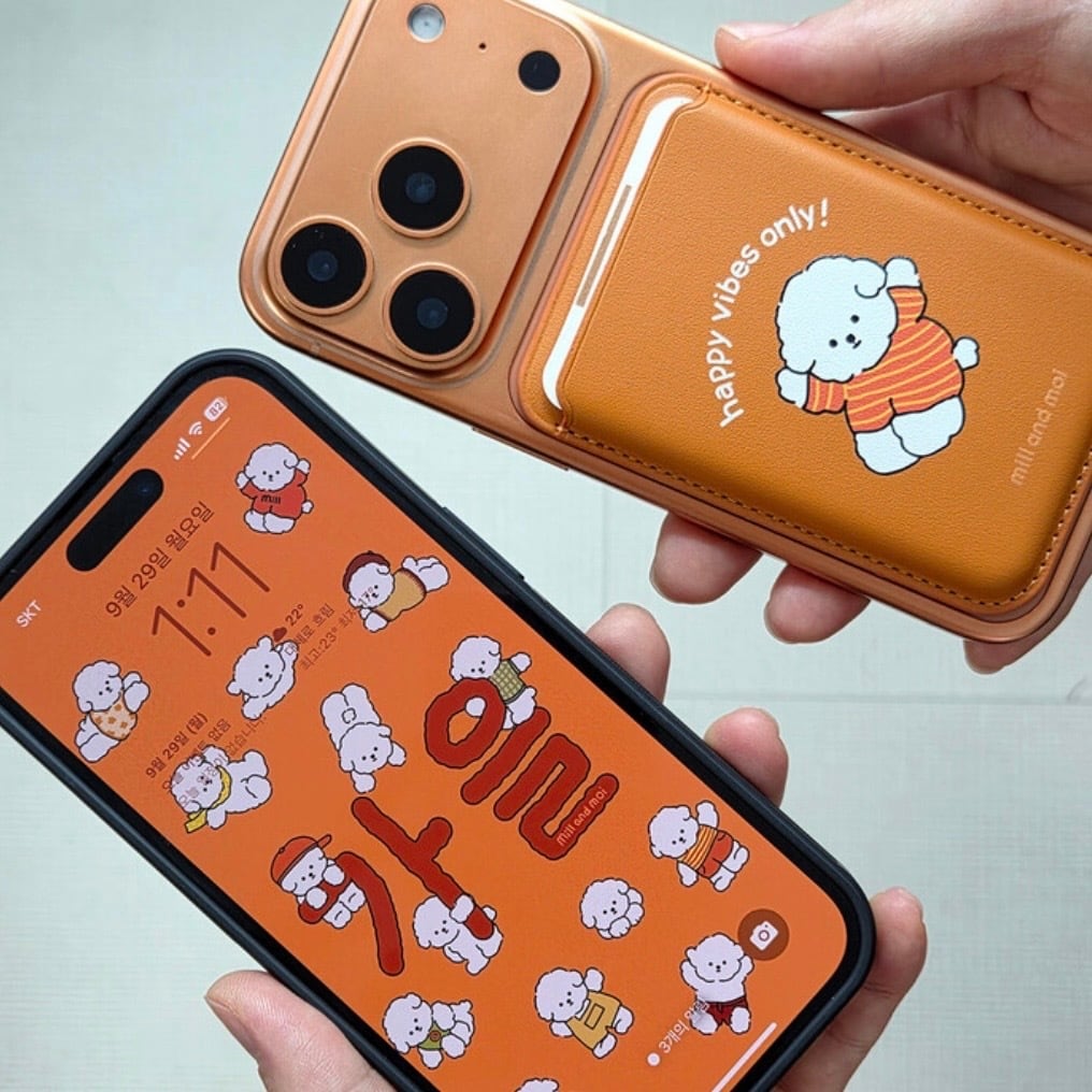 韓国対面サイン会限定CRAVITY ジョンモ 手鏡 即納【 mill and moi 】orange card wallet [MagSafe対応] | ropet