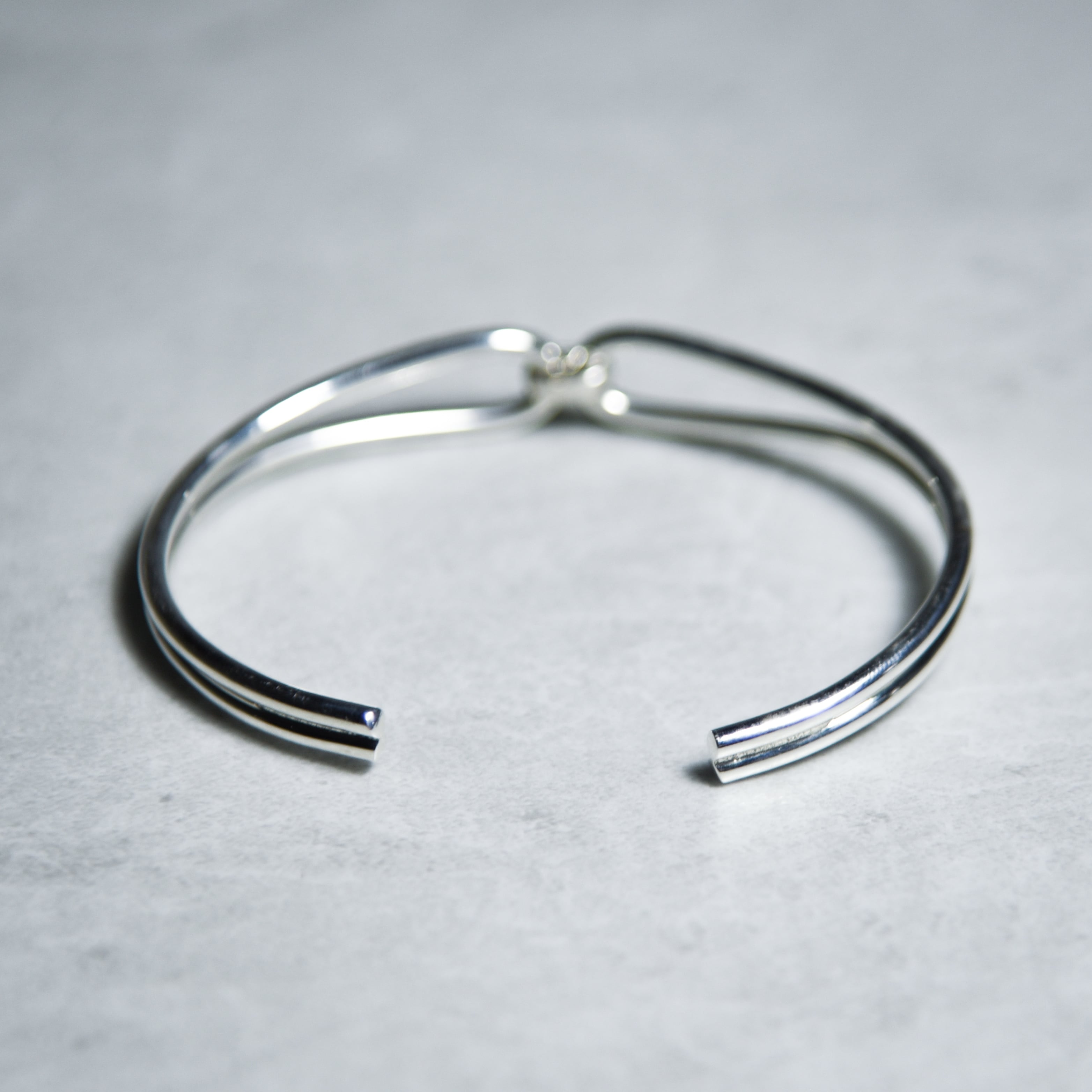 British Vintage Silver Open Line Bangle イギリス ヴィンテージ