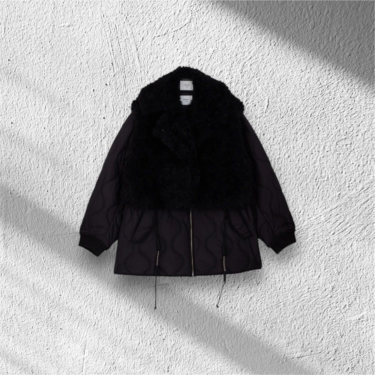 AMERI(Ladies)】BOA VEST SET QUILTING COAT ブラック | CLOAK&CO EC STORE