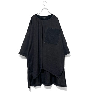 Slit-T-shirts Pkt  (black)