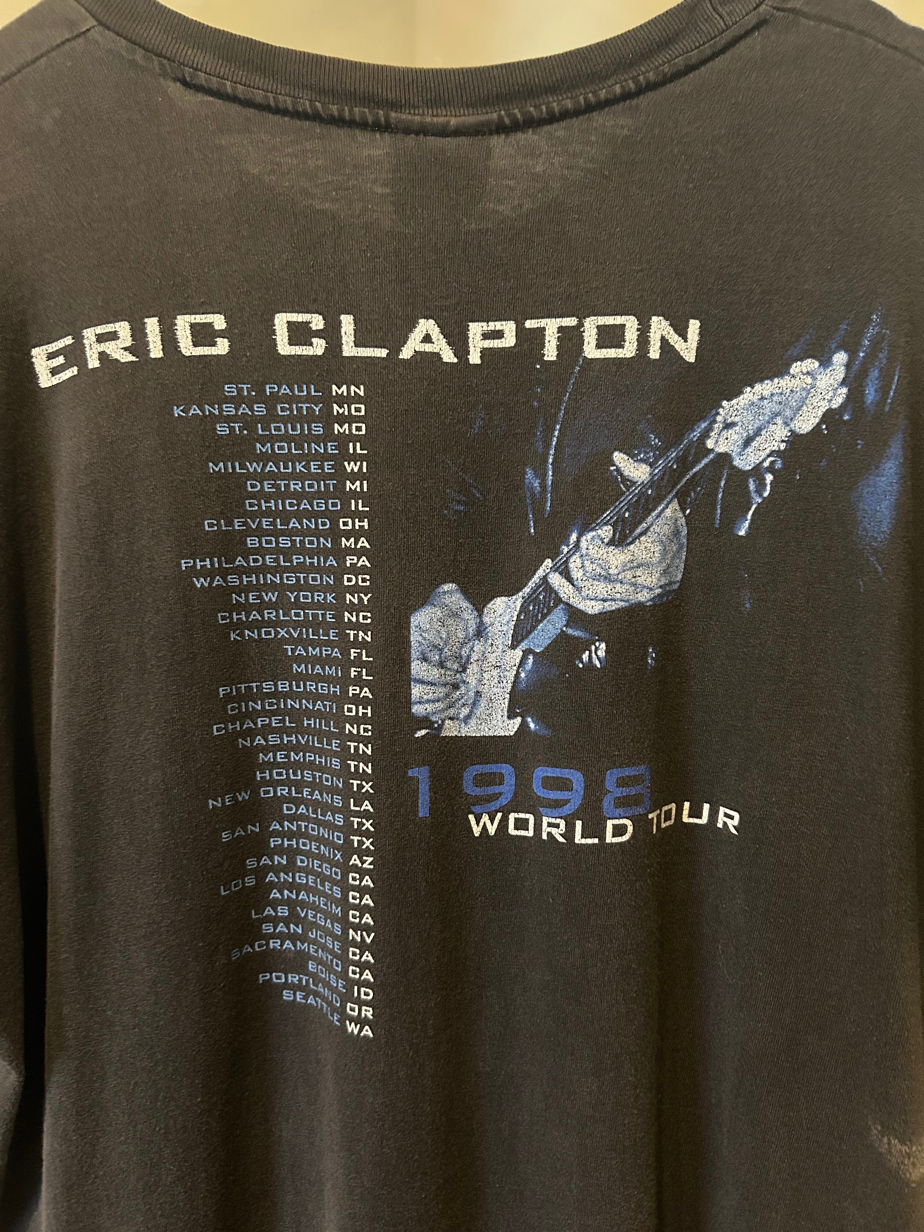 Eric Clapton 1998年90's World Tour TシャツXL Vintage 90s Eric
