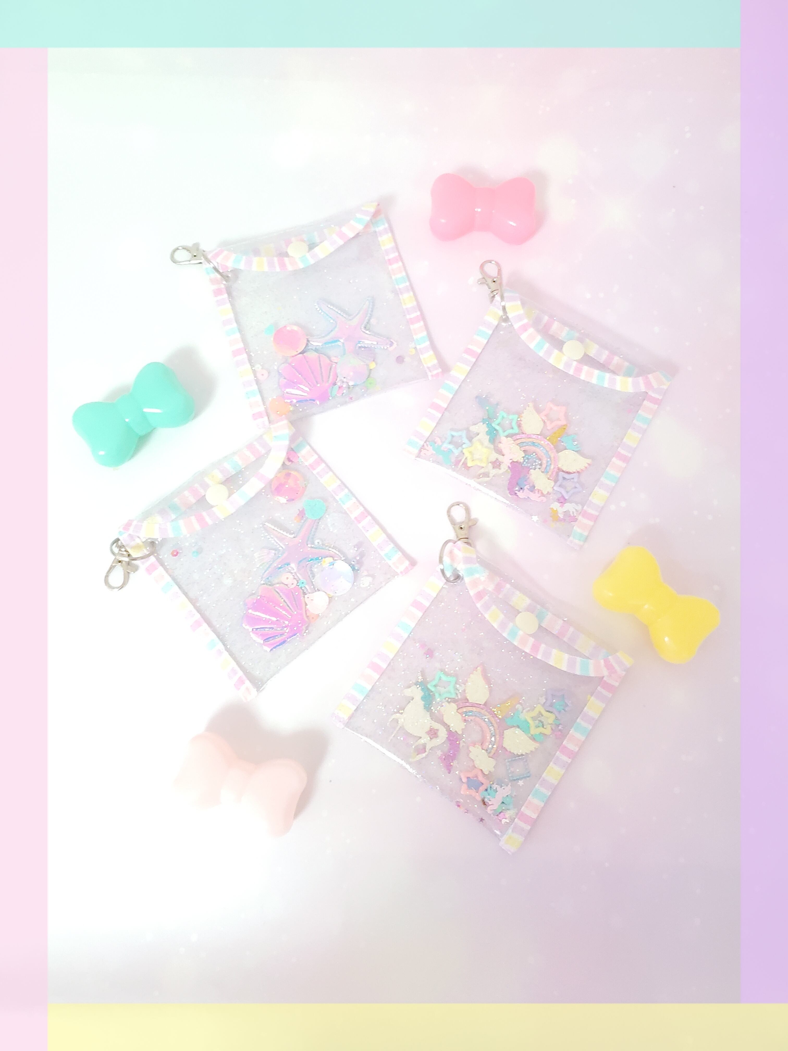 シェル ユニコーン ランドセルポーチ ラメ入り キラキラ ゆめかわ