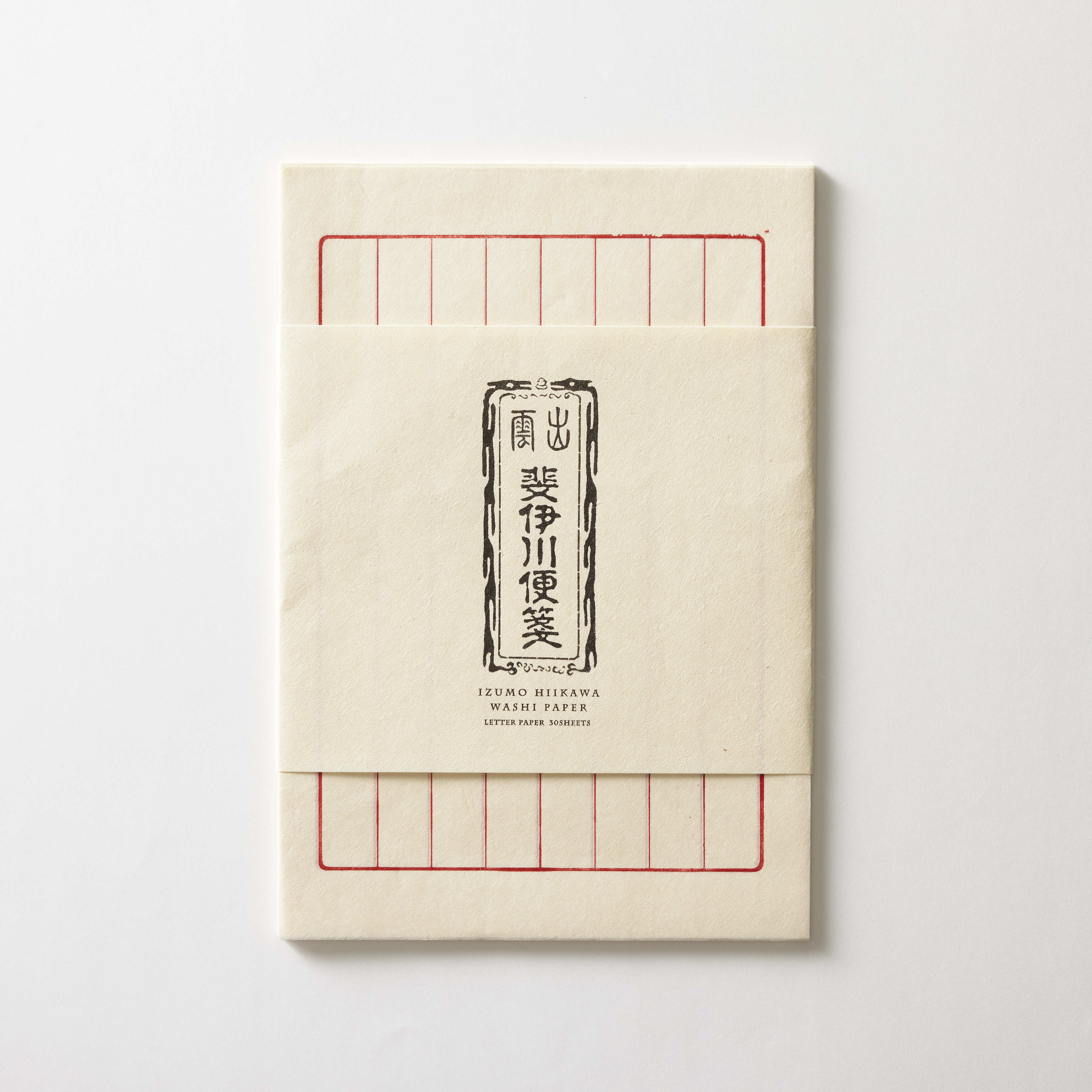 斐伊川和紙 便箋 |囲枠 赤 30枚入 | WACCA ONLINE SHOP