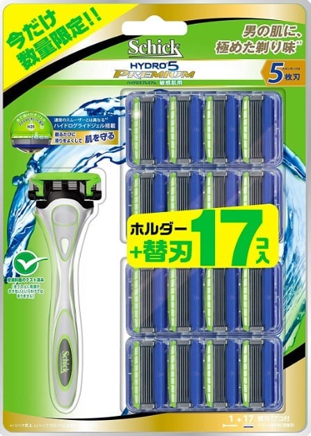 シックハイドロ5プレミアム敏感肌用替刃8個×2箱