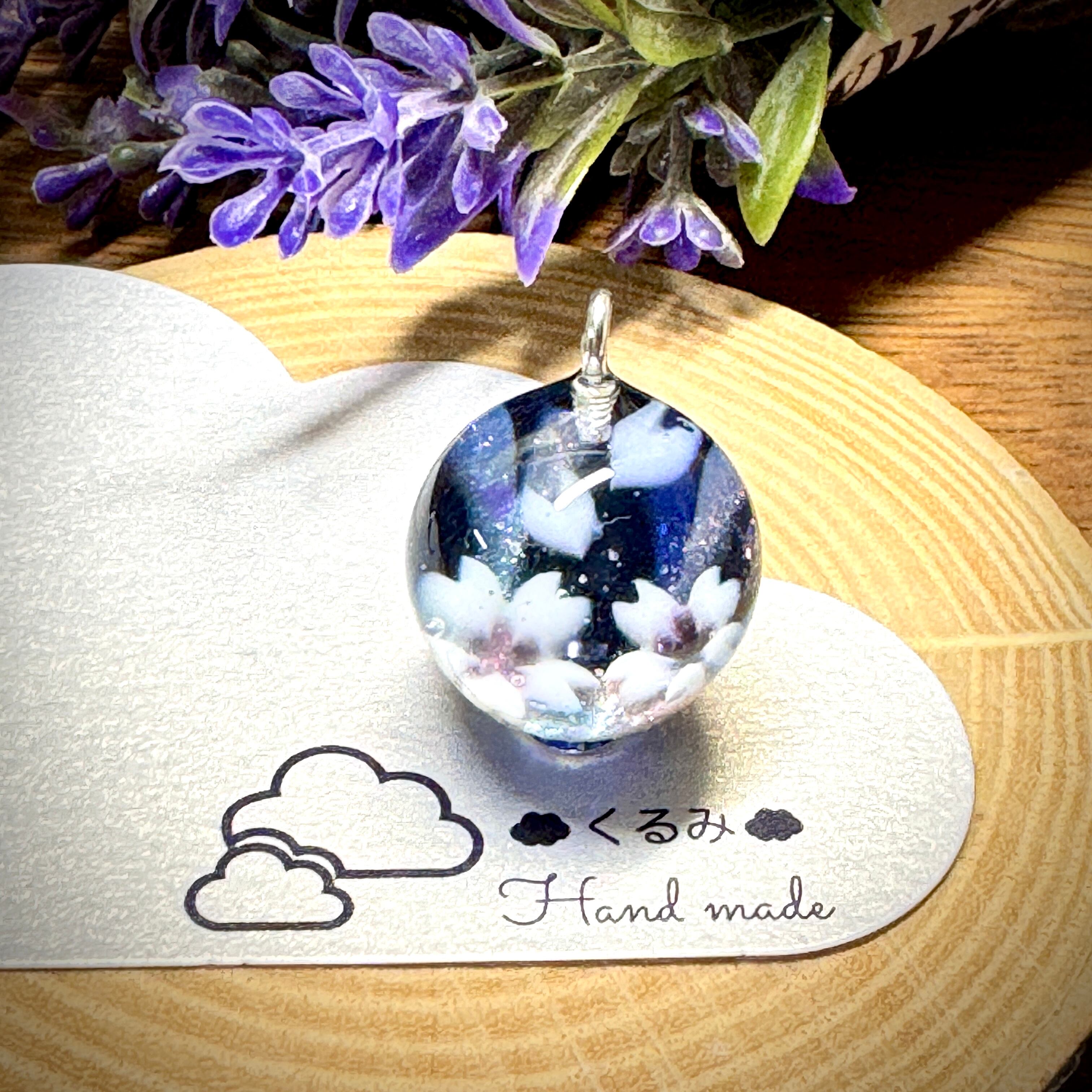 レジンペンダント 桜  まん丸 20mm A