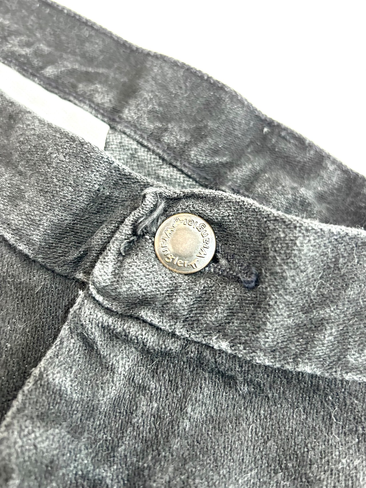 Wrangler "BLACK" DENIM SLACKS MADE IN USA Size W32L34→W33L33.5