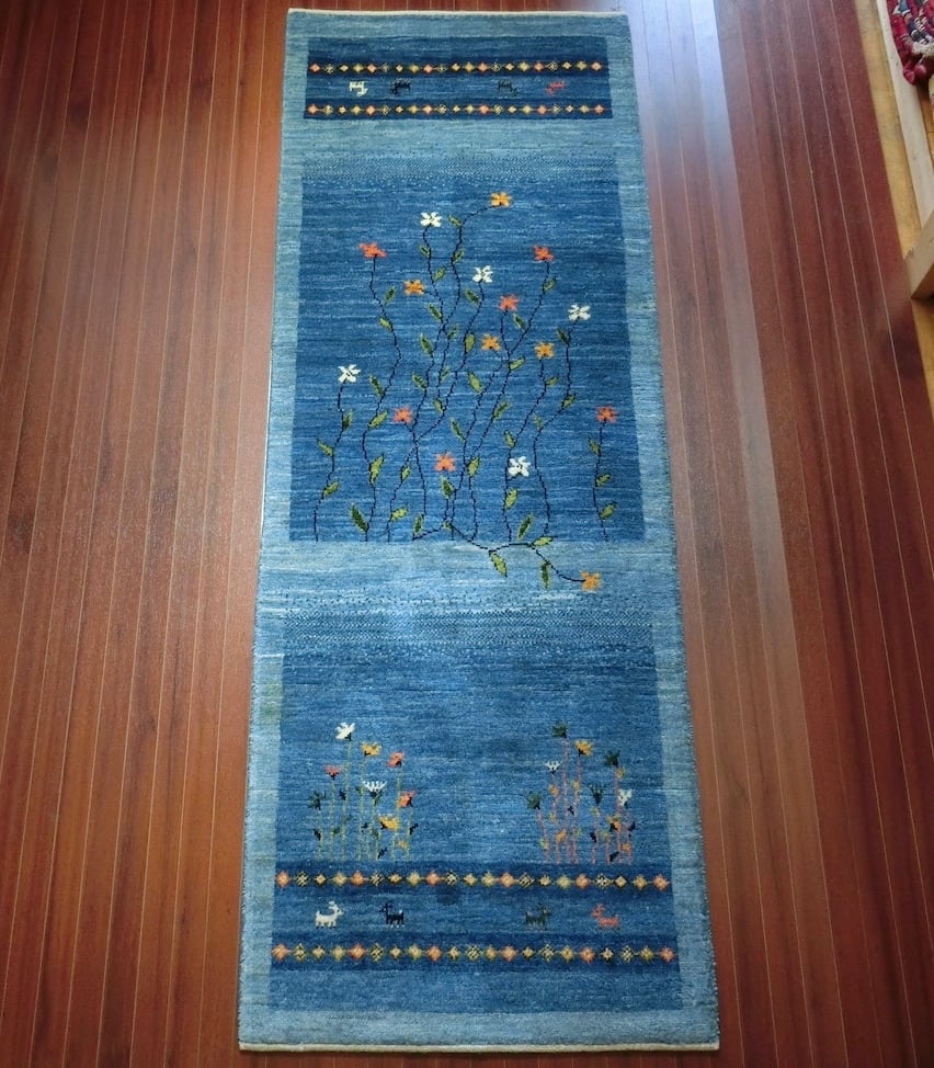 195×72cm ギャッベ ギャベ ペルシャ絨毯 手織り 【公式通販】