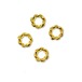 メタルパーツ ロープフレームS　4x4mm（内寸2mm）　ゴールド　4P　ジュエリーパーツ