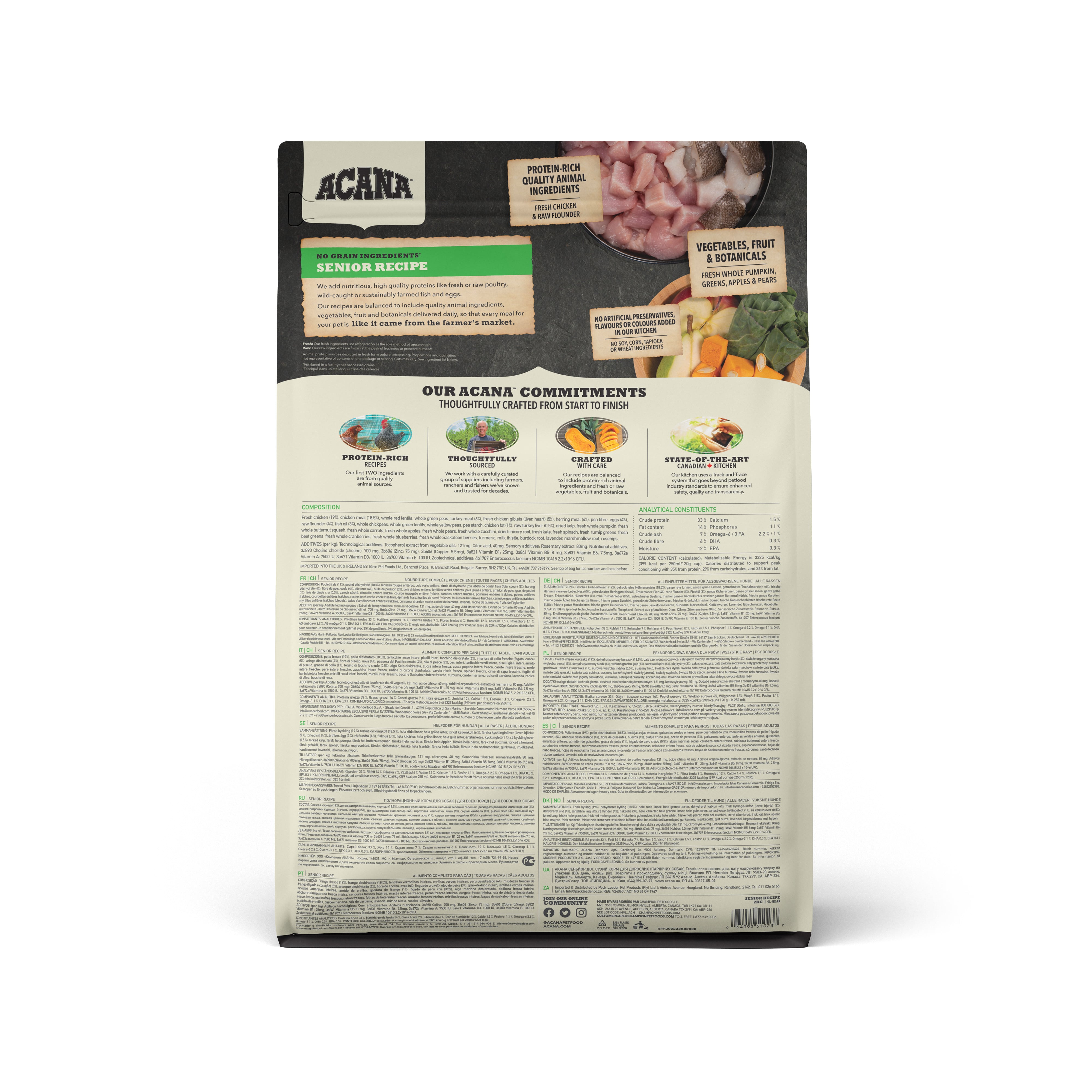 ACANA シニアドッグレシピ 2kg×2袋セット ドッグ】アカナ シニアレシピ 2kg | ZIWI正規販売店｜PET GARNISH