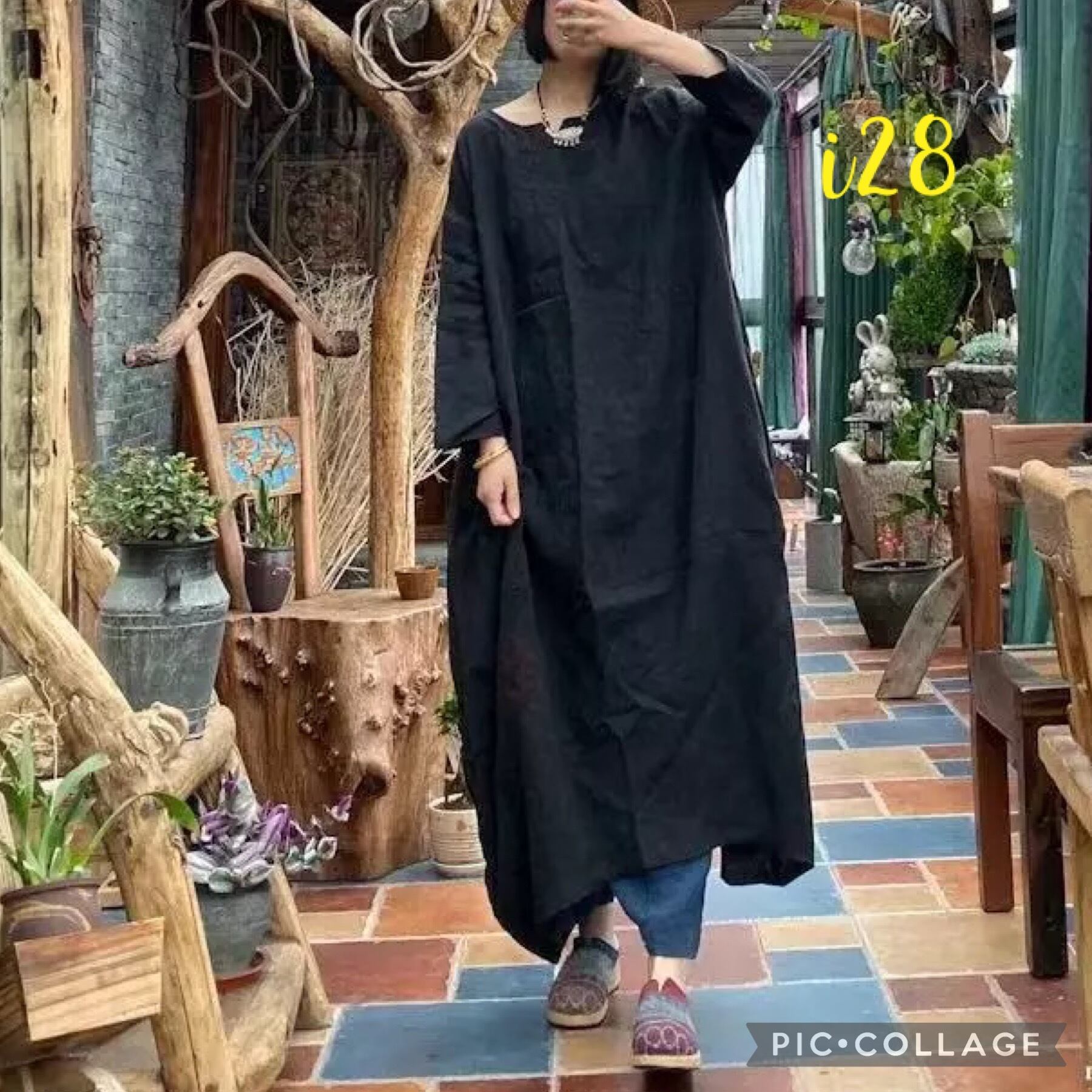 格安即決 最大00円オフクーポン配布中 Hihaho H18 春夏 リネン 麻 ロング ワンピース ゆったり シンプル レディース 春 夏 七分袖 リネンワンピース 大きめ 大人 大人女子 リネンロングワンピース 麻100 ロングワンピース ナチュラル 着やせ 刺繍 アジアン Vネック