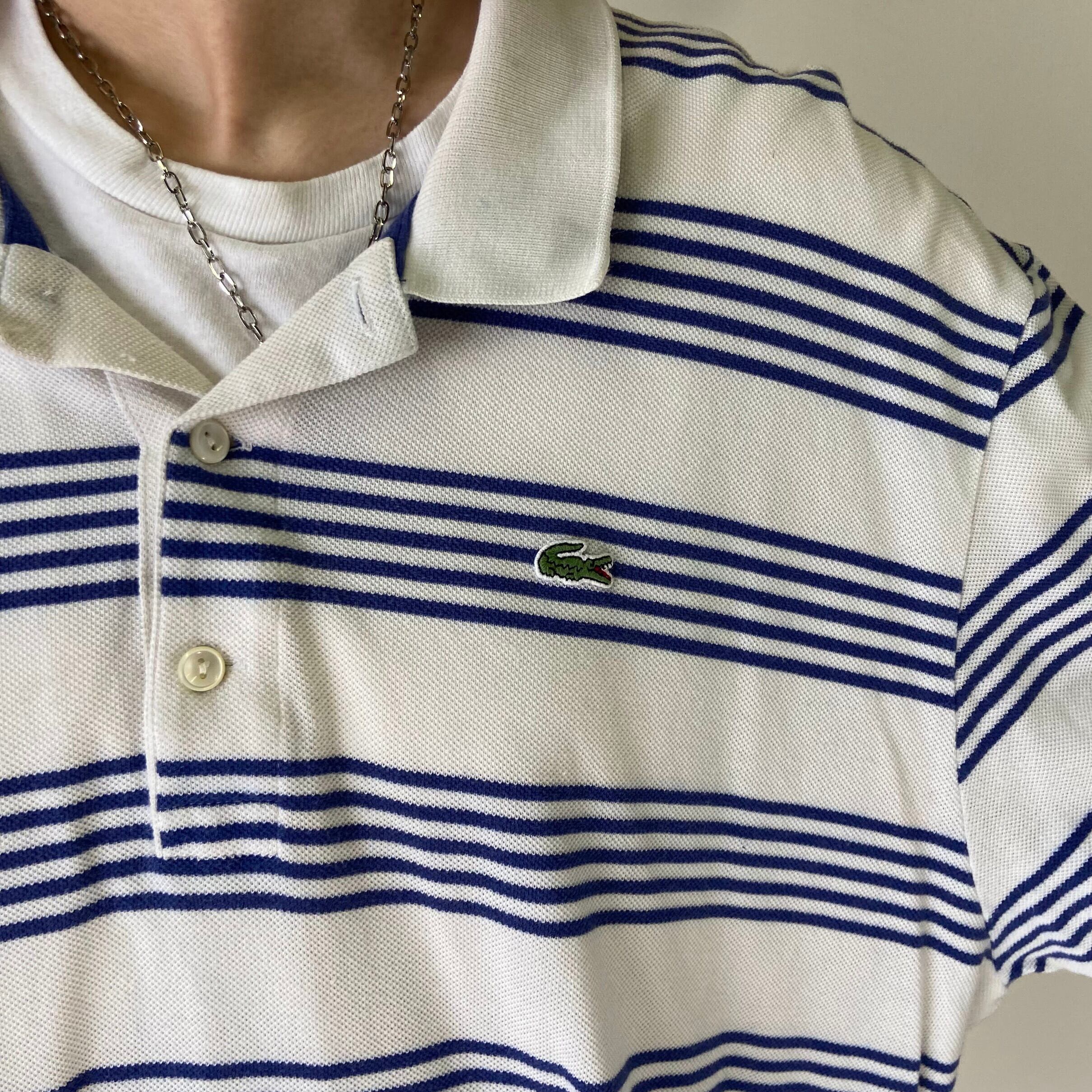 ビッグサイズ 90年代 LACOSTE フレンチラコステ ボーダー ポロシャツ