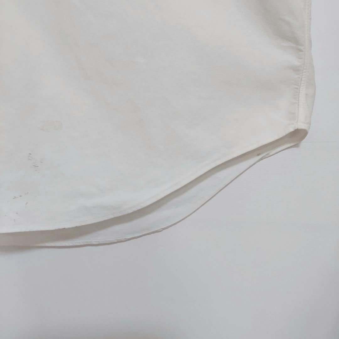 ラルフローレン 90s XL 白シャツ ホワイト BD 刺繍カラーポニー