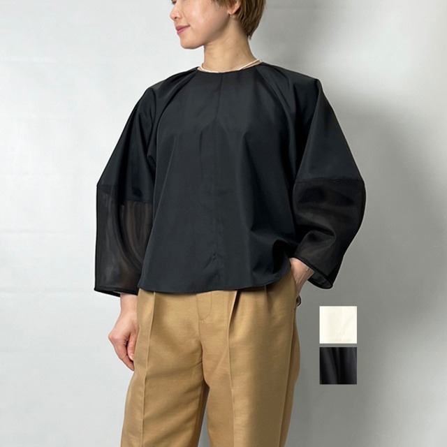 HeRIN.CYE へリンドットサイ Volume sleeve docking blouse 530HSM30-0540 2024春夏新作 [送料無料]