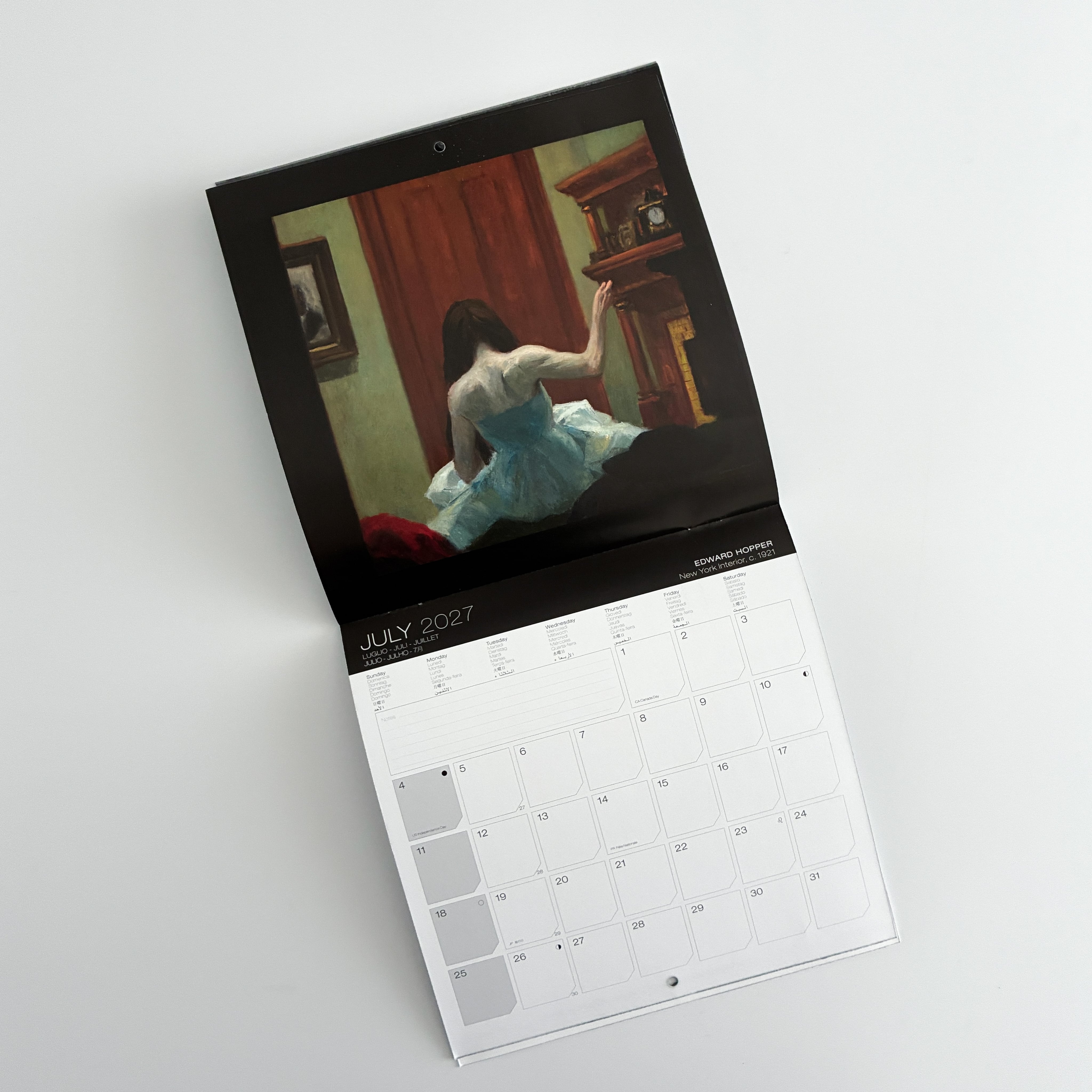 WEB限定】エドワード・ホッパー カレンダー 2027 スモール（小サイズ