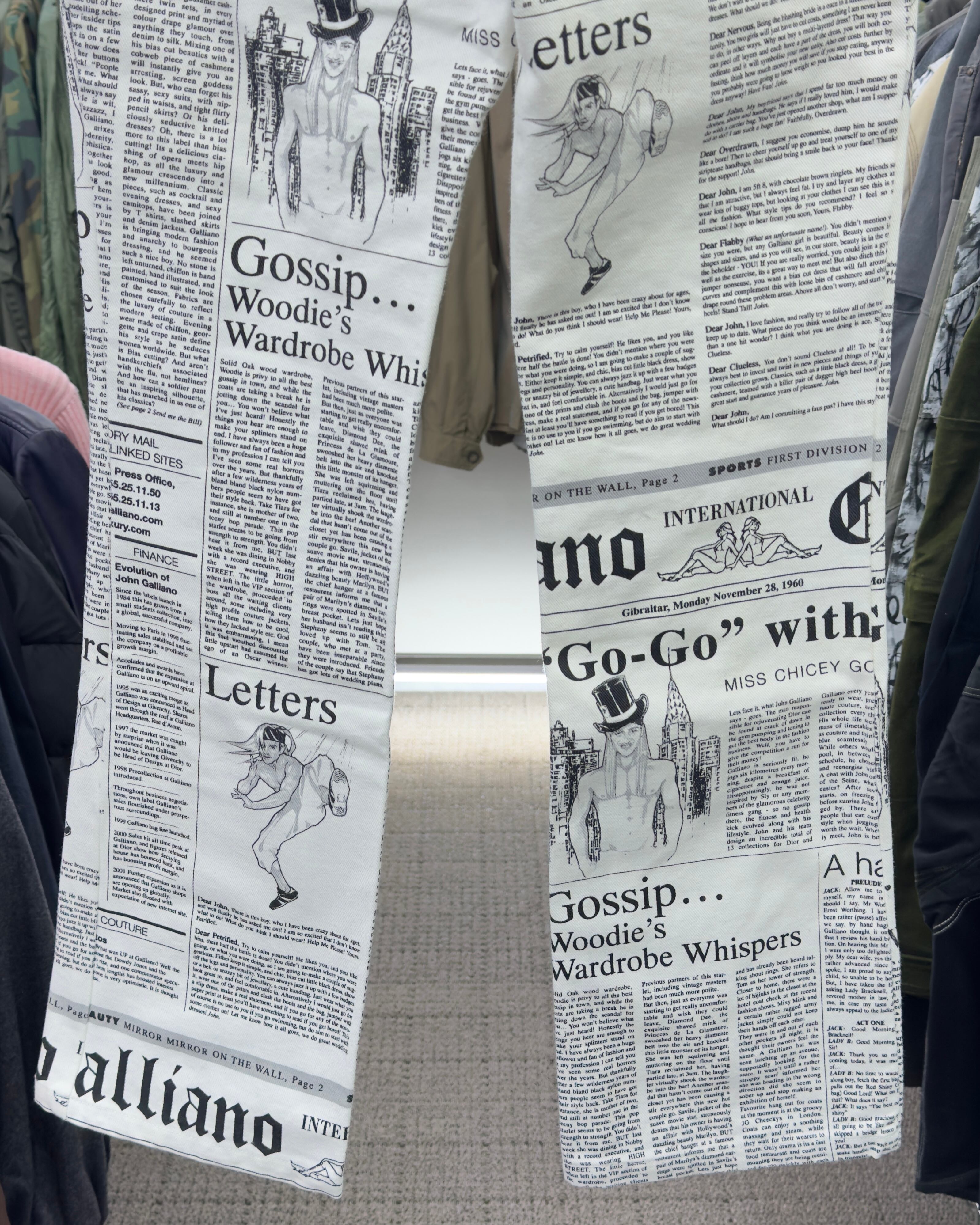 2000s JOHN GALLIANO GAZETTE NEWSPAPER JEANS | ZSC