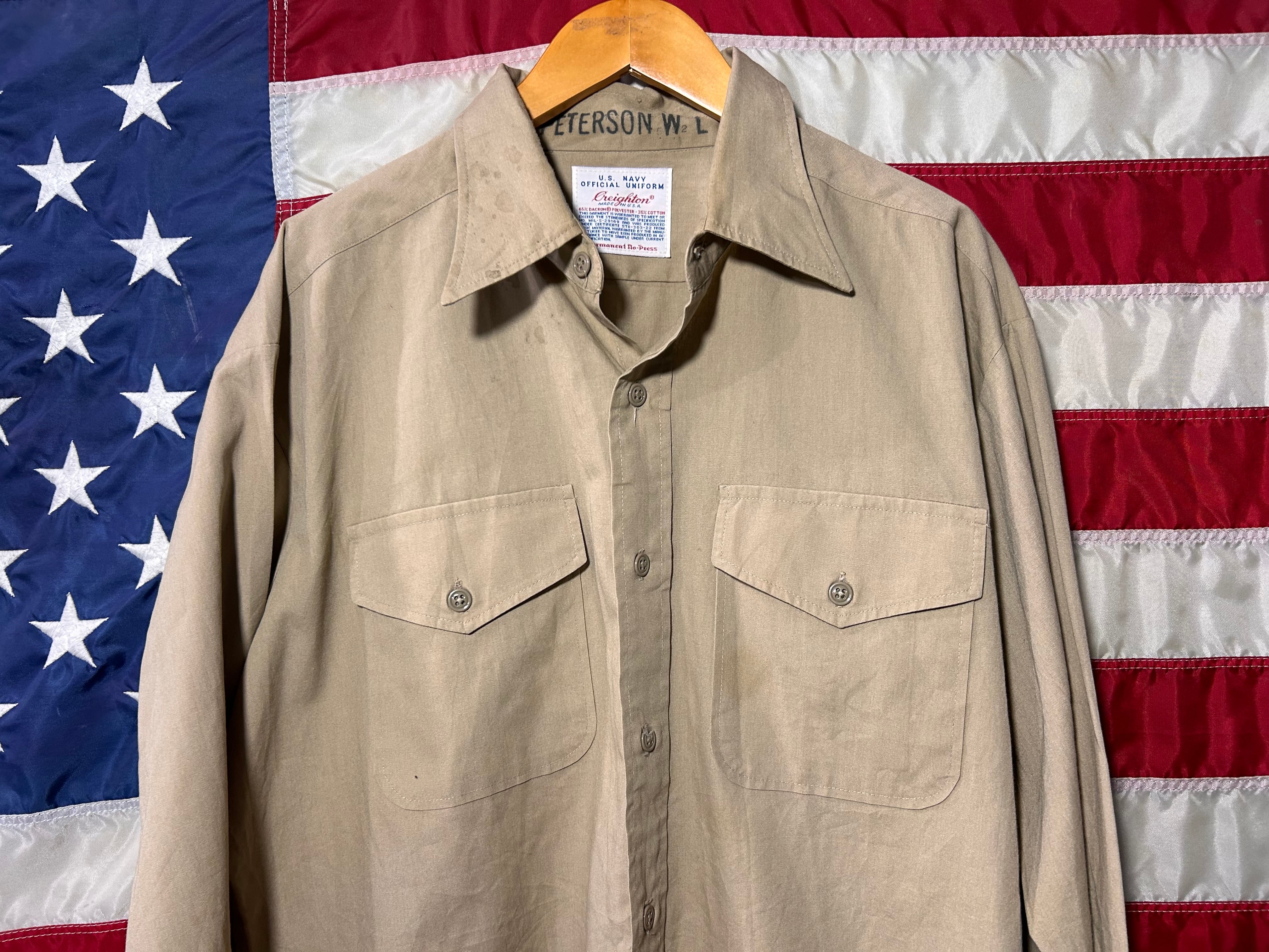 US NAVY Vintage khaki / カーキ上下セット | BaseEXCHANGE/ベース