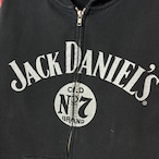 00s JACK DANIEL’S ジップパーカー 黒 ウイスキー ジャックダニエル