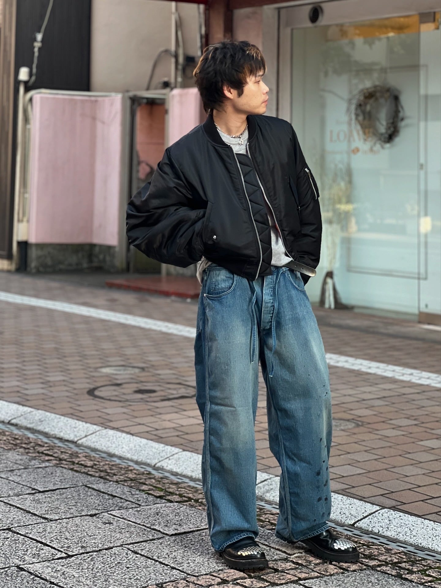 JOHNLAWRENCESULLIVAN – NYLON MASSIVE ROUNDED SLEEVE BOMBER JACKET