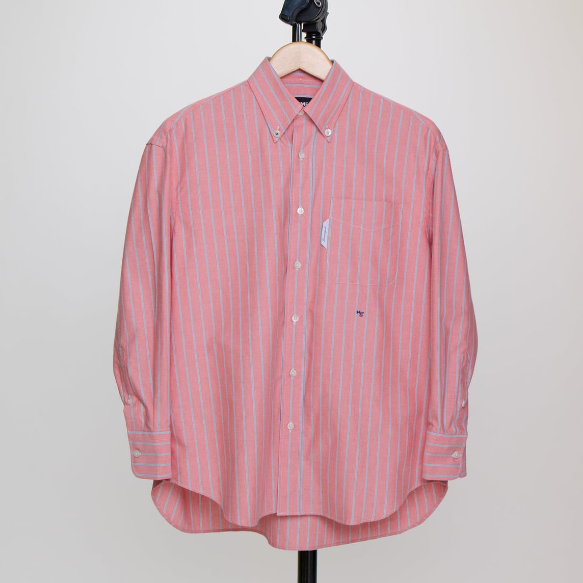 HOMME girls OXFORD SHIRT CORAL STRIPE | SAKAN LES YEUX