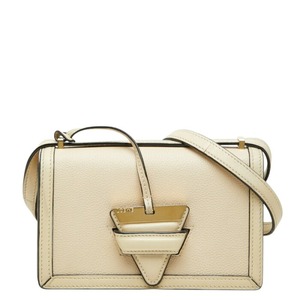 ロエベ バルセロナ スモール 斜め掛け ショルダーバッグ アイボリー系 レザー レディース LOEWE 【中古】