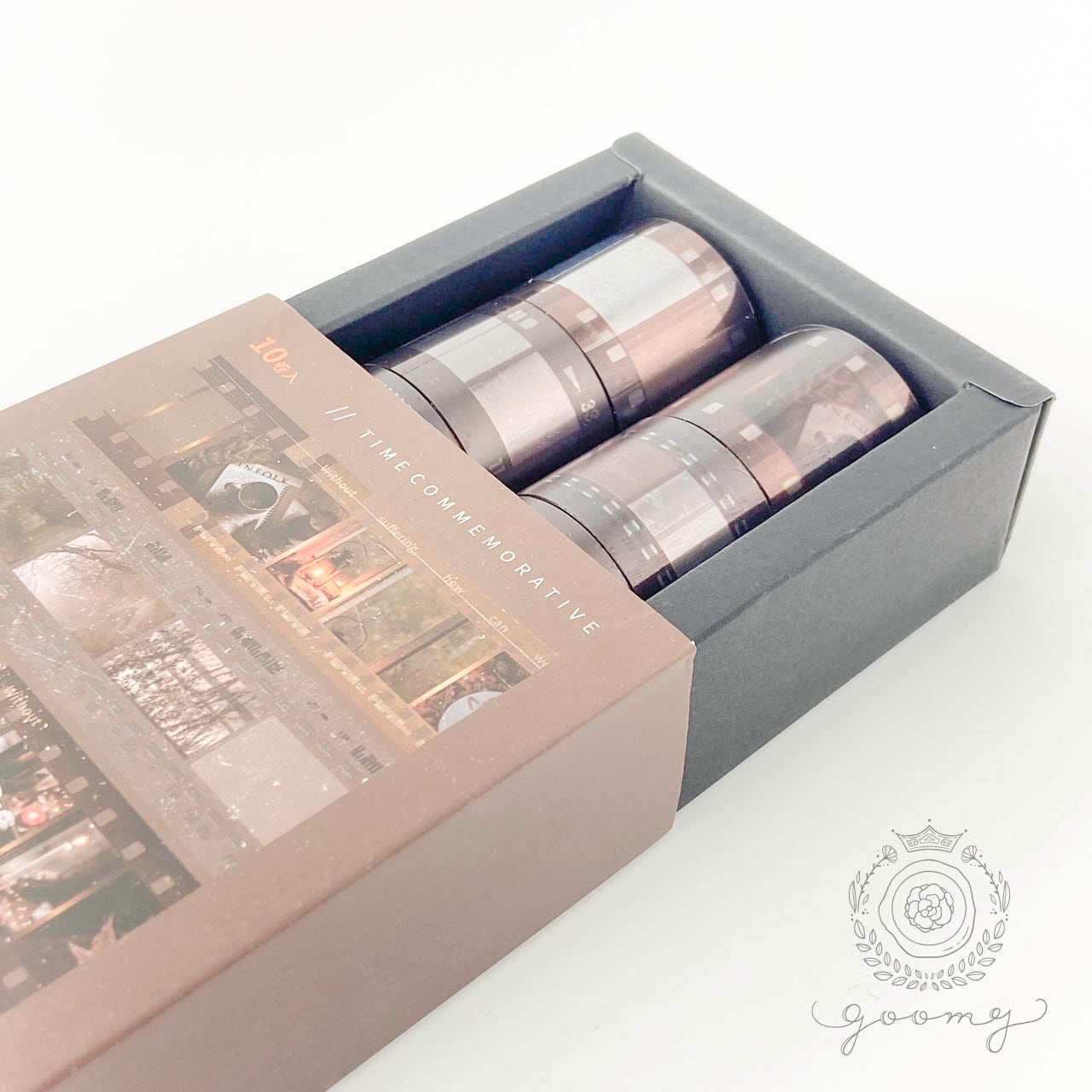 海外マスキングテープ 10点セット 再入荷】ネガ風マスキングテープ10個セットBOX <M19> | goomy