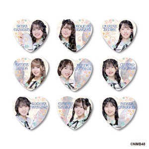 NMB48 × good spoon   ハート型キラキラ缶バッジ