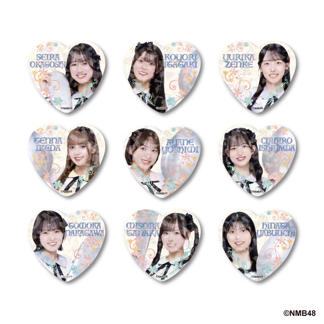 NMB48 × good spoon   ハート型キラキラ缶バッジ