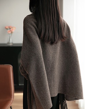 フリンジショールカーディガン 2color A0631