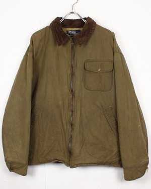 【Caka act2】90's “Polo by Ralph Lauren” Oiled Short Length Jacket