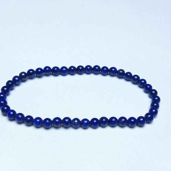 ラピスラズリ ブレスレット 4mm 一点物 メール便可 [M便 1/10] 111-48476