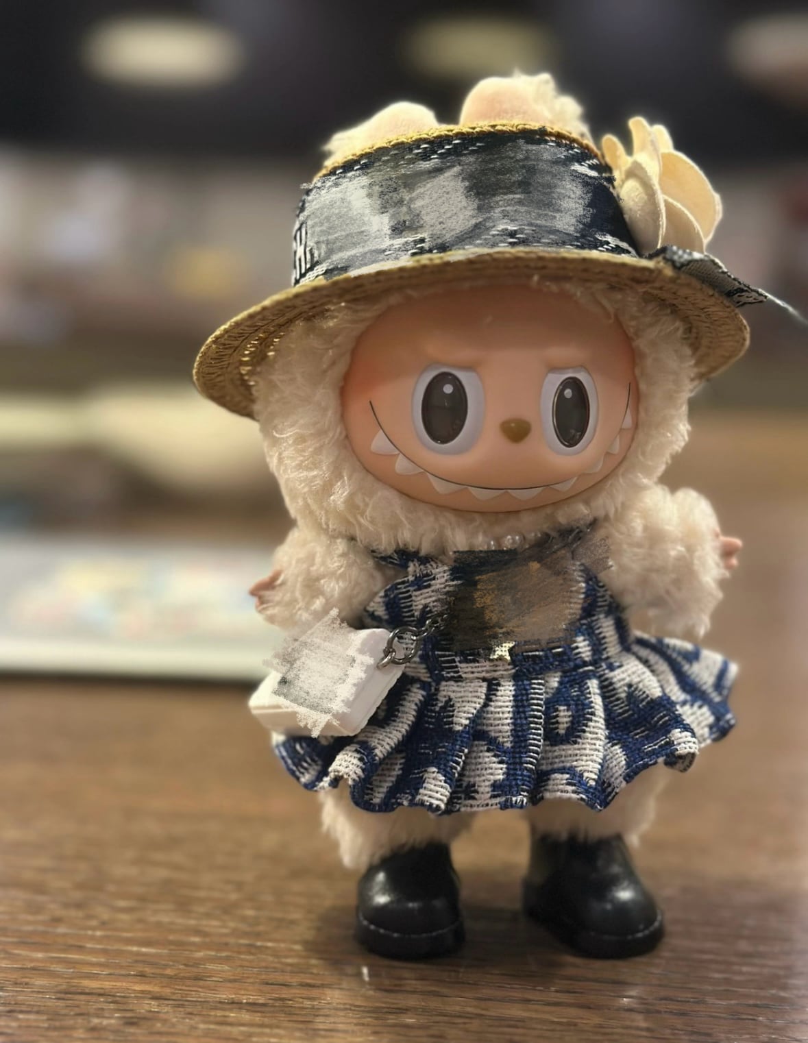 LABUBU ぬいぐるみ着 可愛い ワンピース 帽子 ぬい服 ラブブ 着せ替え