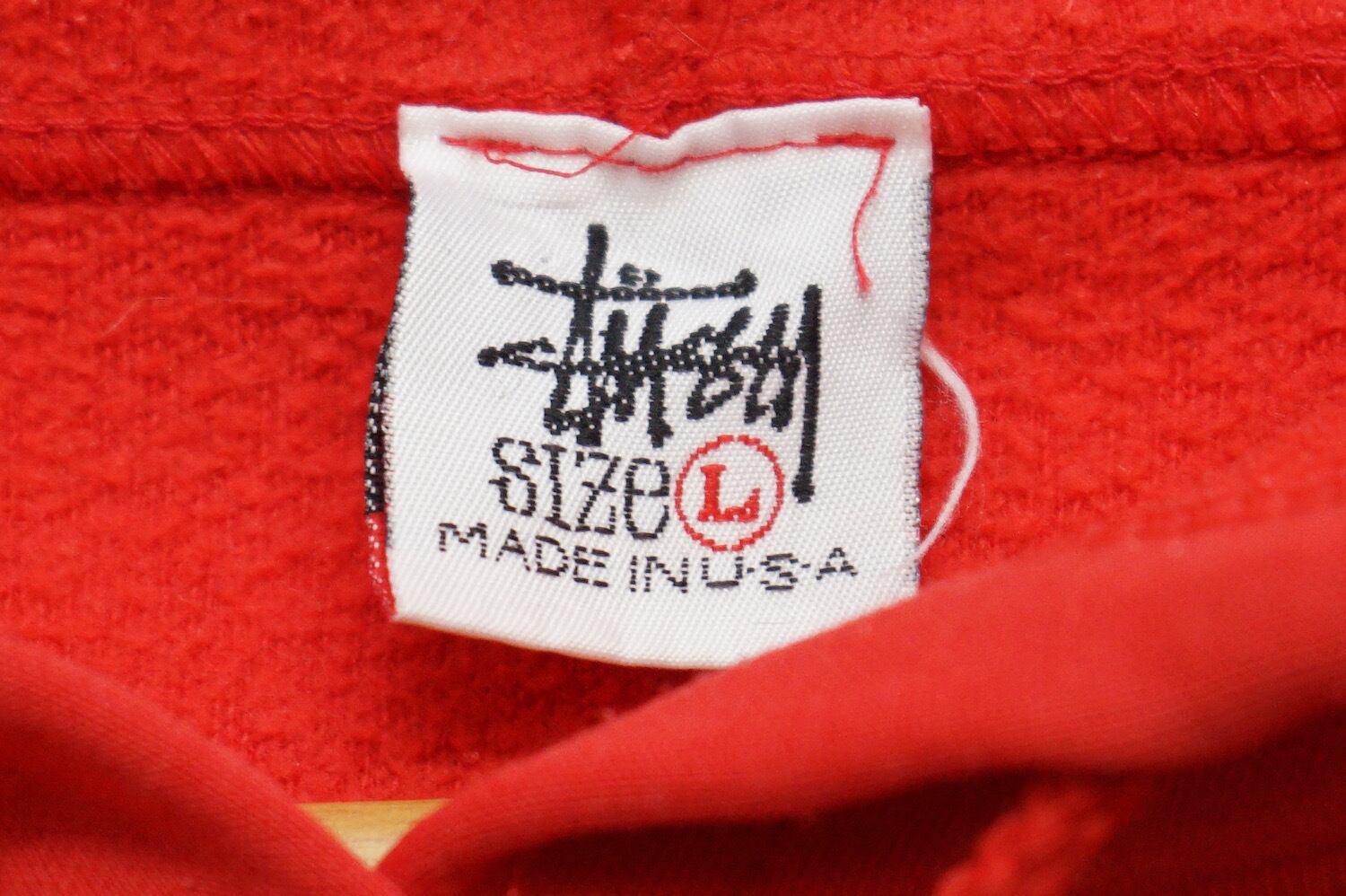 1555R2 STUSSY 1999 90s ワールドツアー パーカー 赤 アメリカ製 MADE IN USA メンズ古着 サイズL |  ANTIQUE JOHN アンティーク ジョン powered by BASE