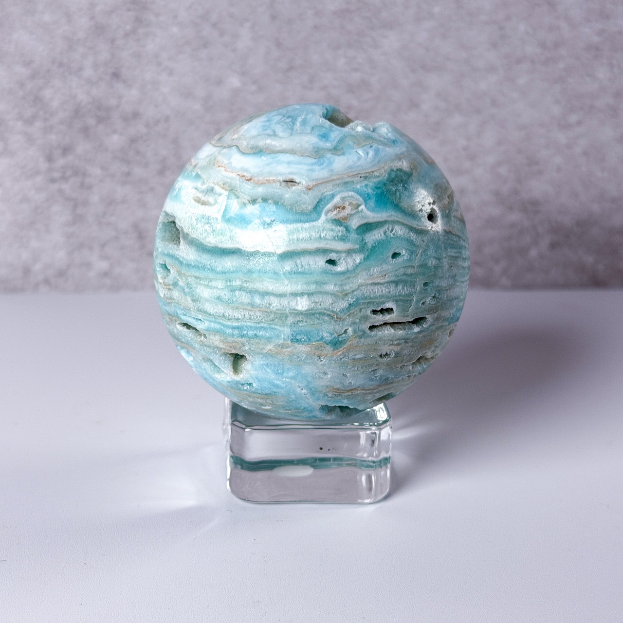 ブルーアラゴナイト スフィア ＊ Blue Aragonite ＊ 天然石