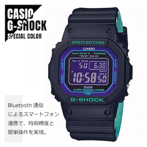 CASIO カシオ G-SHOCK G-ショック レトロスポーツテイスト 電波ソーラー スマートフォンリンク機能 GW-B5600BL-1 パープル×ブラック×グリーン メンズ 腕時計