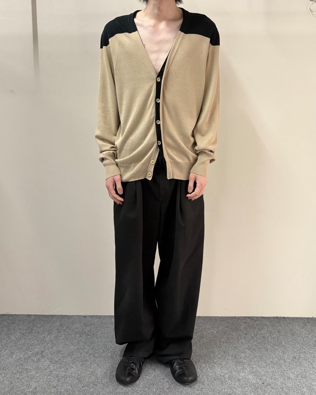 【Alexander McQueen】bicolor v-neck cardigan