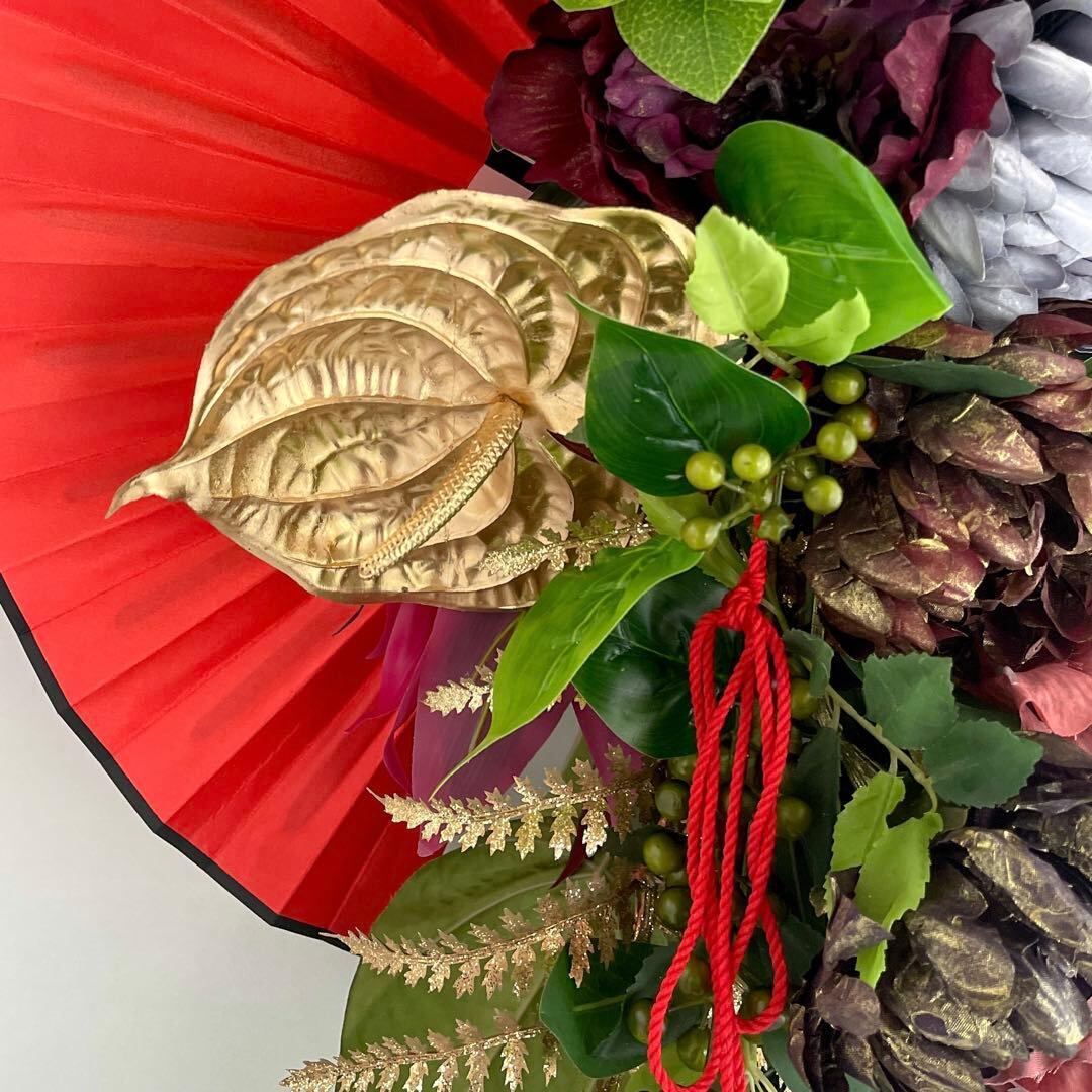 特大1mサイズ 正月しめ縄リース】モダン迎春装飾｜店舗・商業用 光触媒