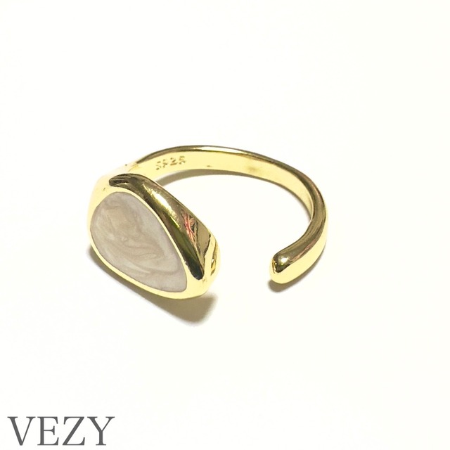 S925 simple gold ring 15~17 Japan size item no.RG57