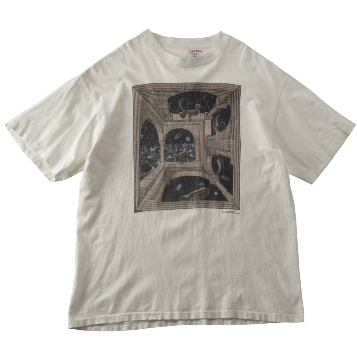 90s エッシャー Tシャツ L アート ESCHER ART TEE