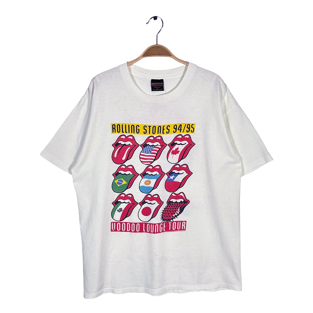 90s ローリングストーンズ USA製 ヴィンテージ Tシャツ ヴードゥーラウンジ ROLLING STONES 袖シングルステッチ ブロッカム BBROKUM サイズXLROLLING STONES AA0051