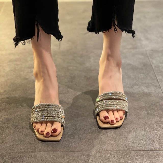 ミュールサマースタイルレッドハイヒールサンダル 靴 シューズ 夏物 部族の婦人靴37376985795