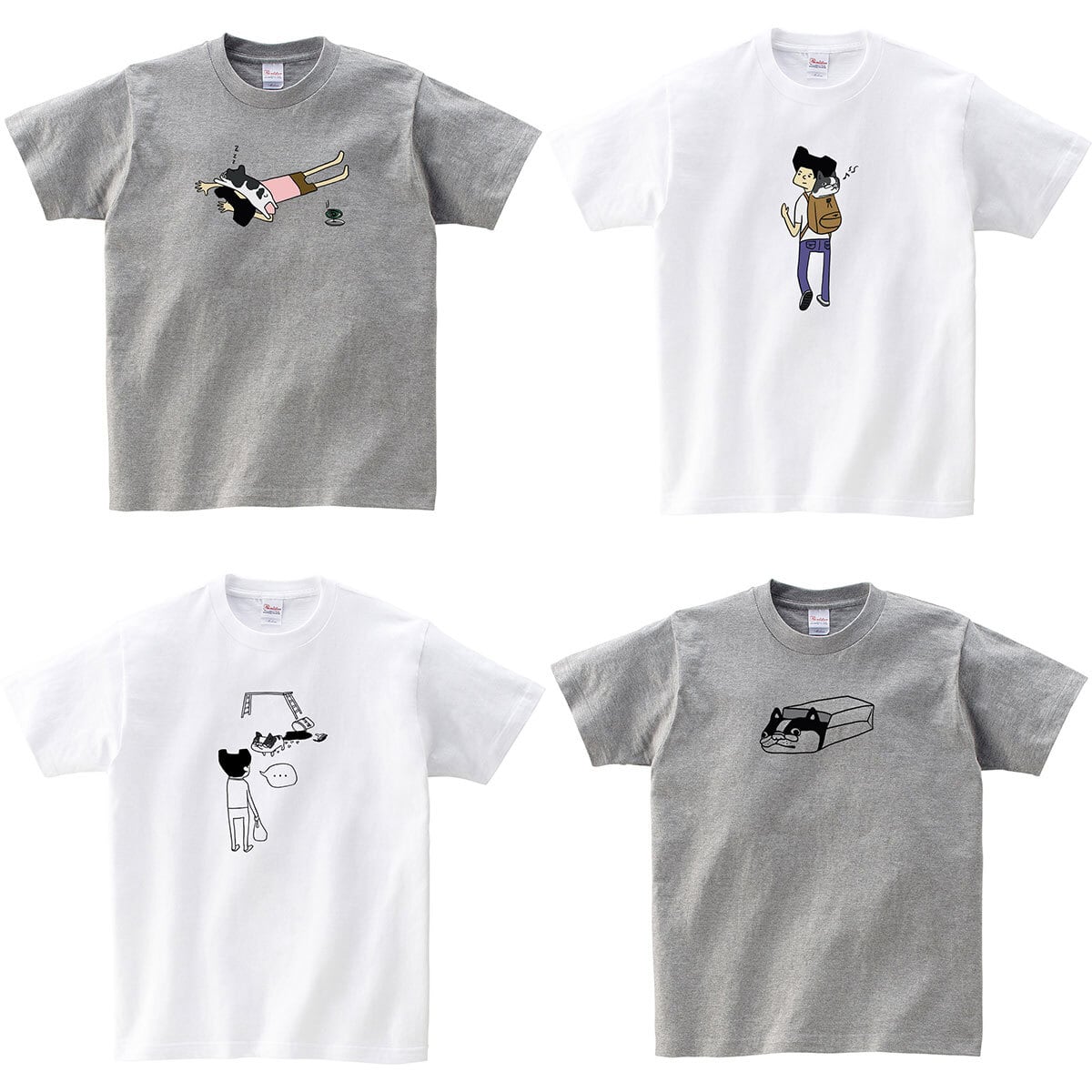 選べるデザイン フレンチブルドッグ dog76 ブヒ フレブル 半袖・長袖  ユニーク イラスト