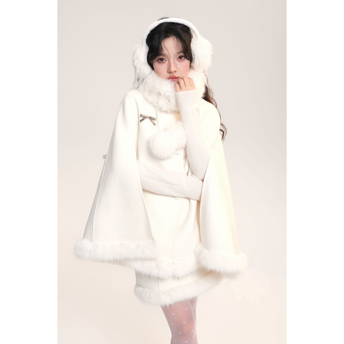 ふわふわネックケープセットアップ：スカート | Maiden's Rêve