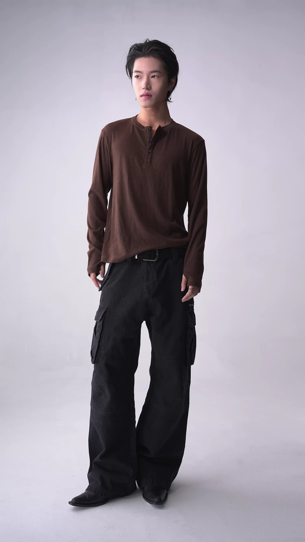 SOUTHFISH Heavy Ribbed Henley Tee