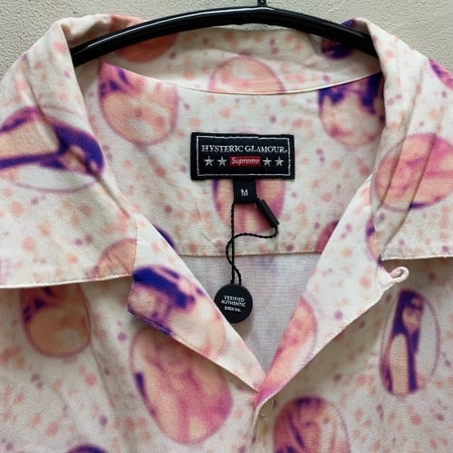 SUPREME × HYSTERIC GLAMOUR シュプリーム ヒステリックグラマー Blurred Girls Rayon S/S Shirt  M ホワイト総柄　【代官山05】 | ブランド古着Brooch powered by BASE