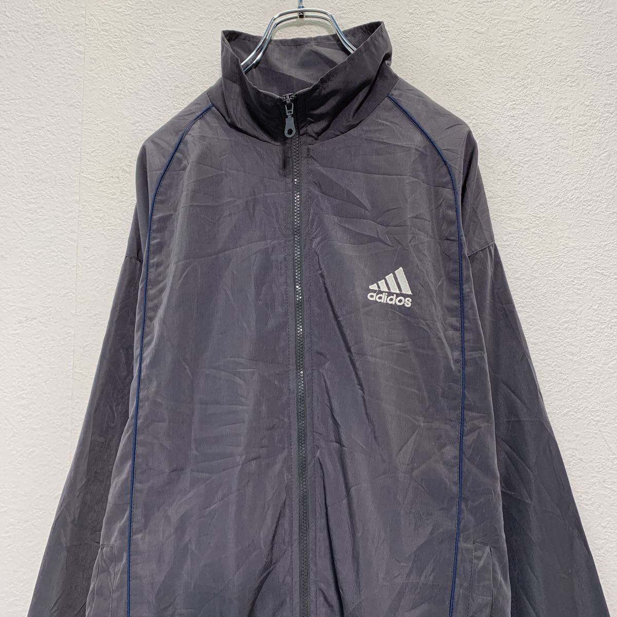 adidas ナイロンジャケット グレー XXL-