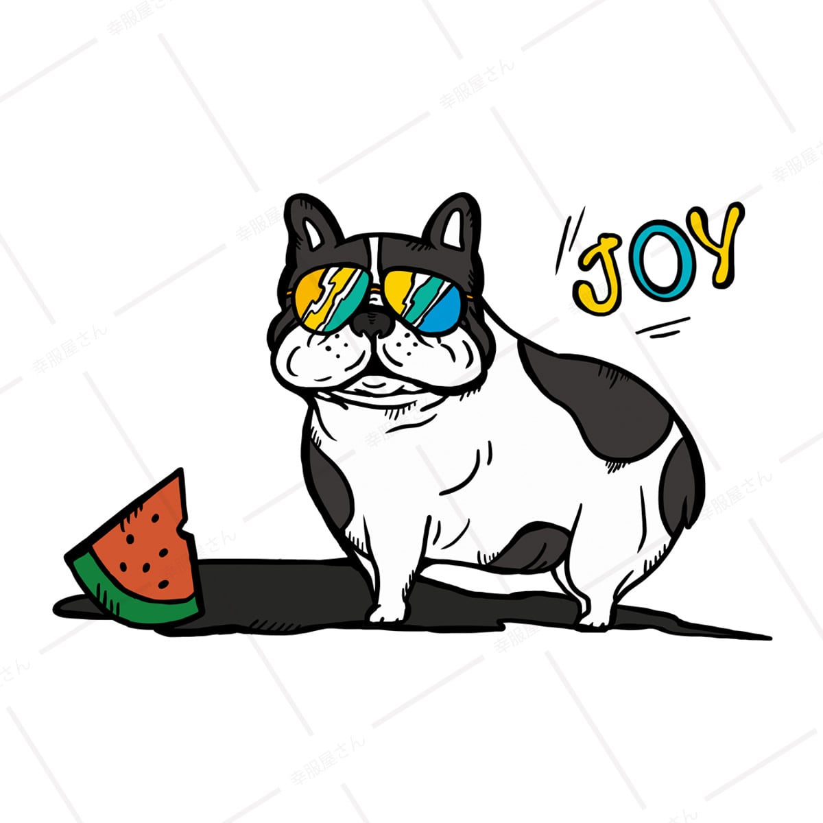 サングラス フレブル 犬 Tシャツ フレンチブルドッグ 夏 dog11