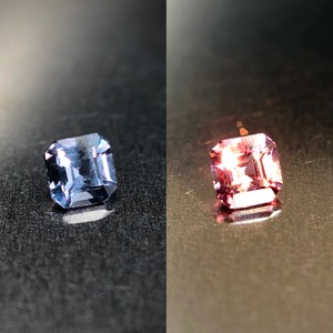 希少なアッシャーカット 0.08ct 天然 ベキリーブルー ガーネット