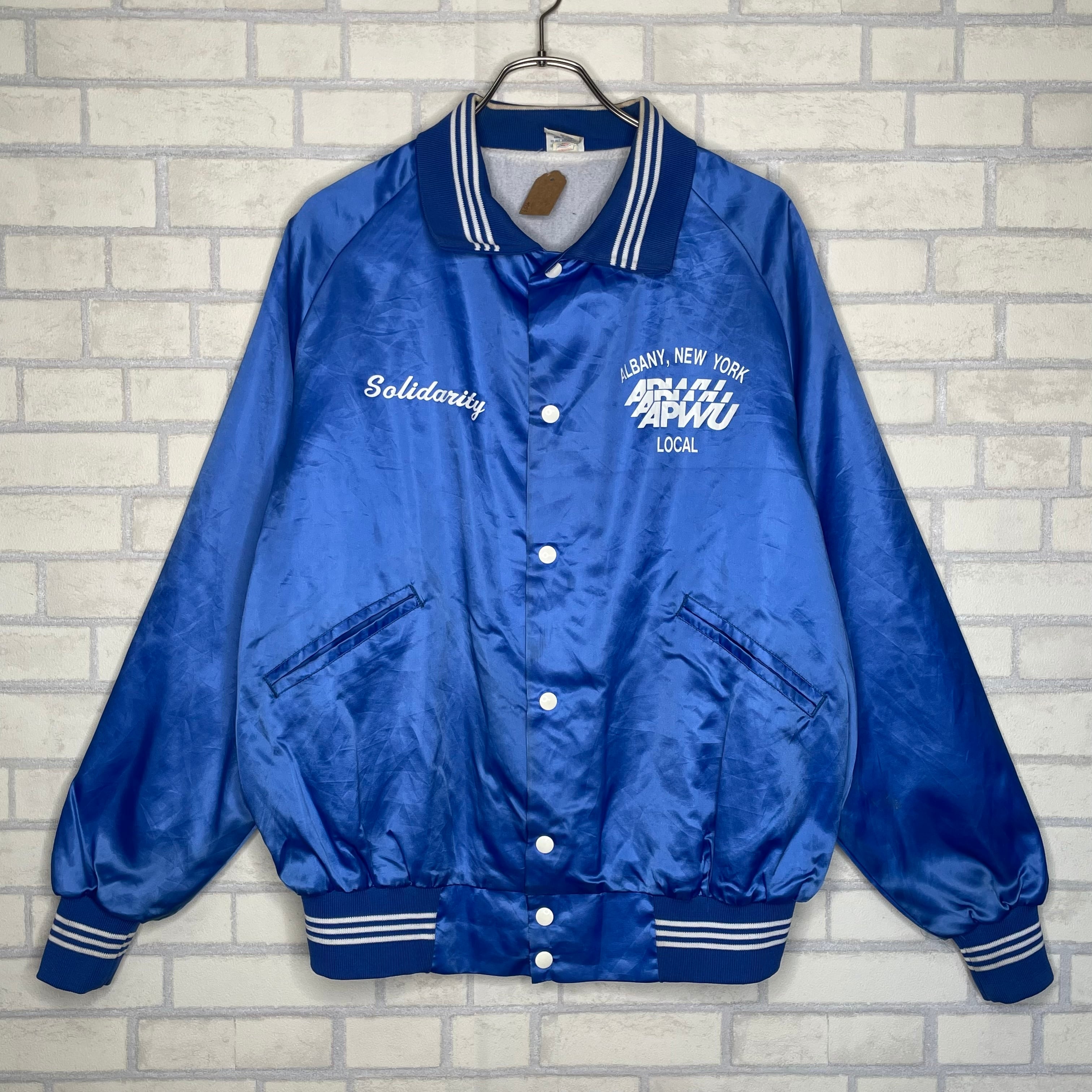 Made in USA 】ナイロンスタジャン L（XL相当）ラグランスリーブ 両面 