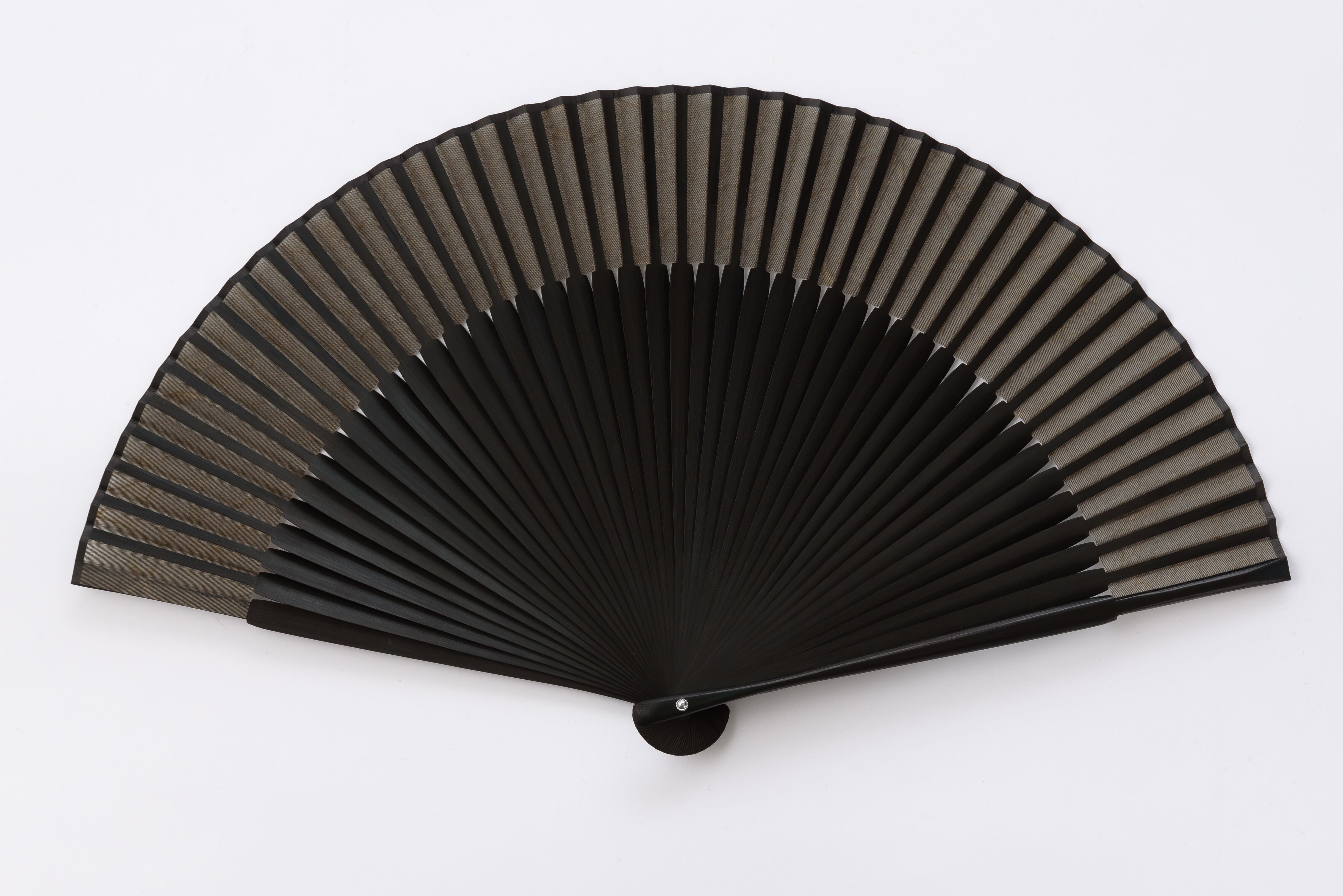 木扇　5　縞黒檀　手馴し　なえし　保存品 木扇 5 縞黒檀 手馴し なえし 保存品 木扇 5